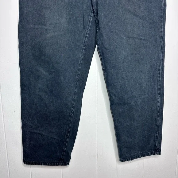 Vintage Anchor Blue Relaxed Baggy Black Jeans 90s Y2K - Picture 6 of 10